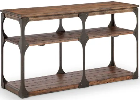 Monarch Montgomery Entryway Table in Bourbon, Aged Iron by Magnussen Home