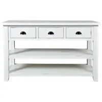 Artisan's Craft Rectangular Sofa Table in Weathered White by Jofran