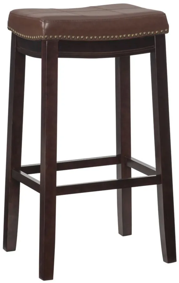 Claridge Bar Stool in Dark Brown by Linon Home Decor