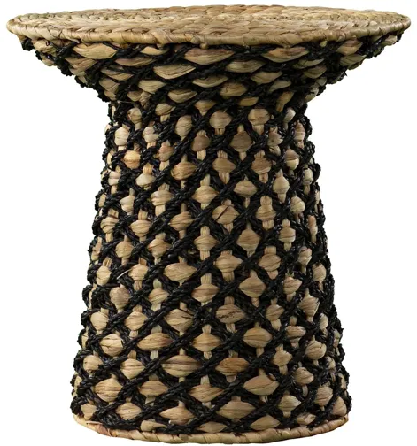 Grace Round Water Hyacinth Accent Table in Natural by SEI Furniture