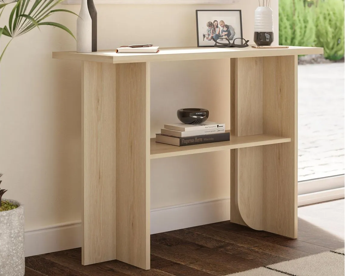 Voler Console Table by Novogratz in Blonde Oak by DOREL HOME FURNISHINGS