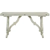 Kathleen Rectangular Fold-Out Console Table in White Rub by Coast To Coast Imports