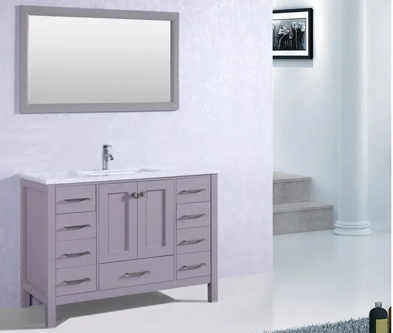 Sydney 48" Bathroom Vanity in Gray by Eviva