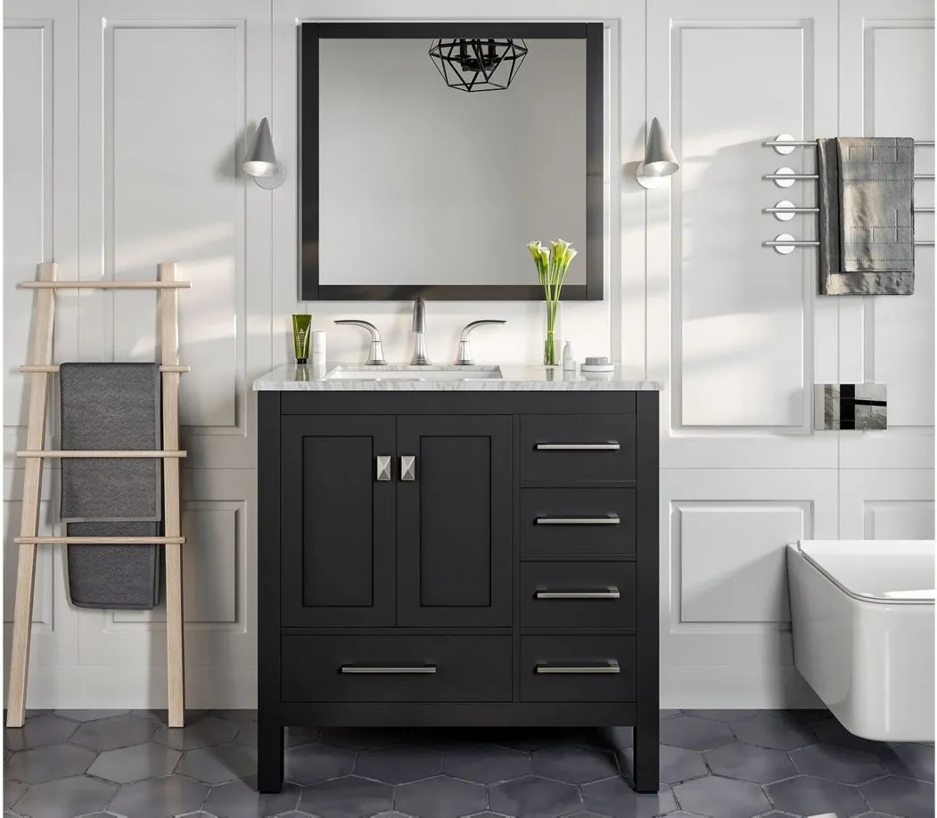 Sydney 36" Bathroom Vanity in Brown by Eviva