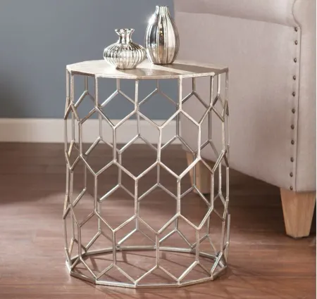 Marlee Metal Accent Table in Silver by SEI Furniture