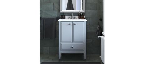 Rawlins 24" Bathroom Vanity in Gray by DOREL HOME FURNISHINGS