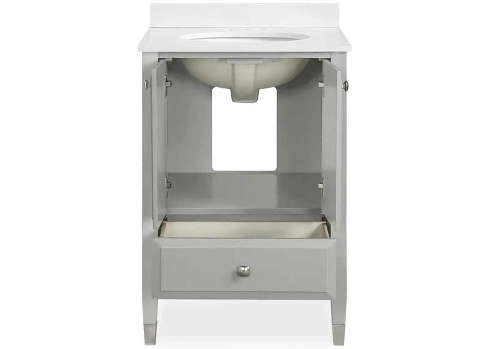 Rawlins 24" Bathroom Vanity in Gray by DOREL HOME FURNISHINGS