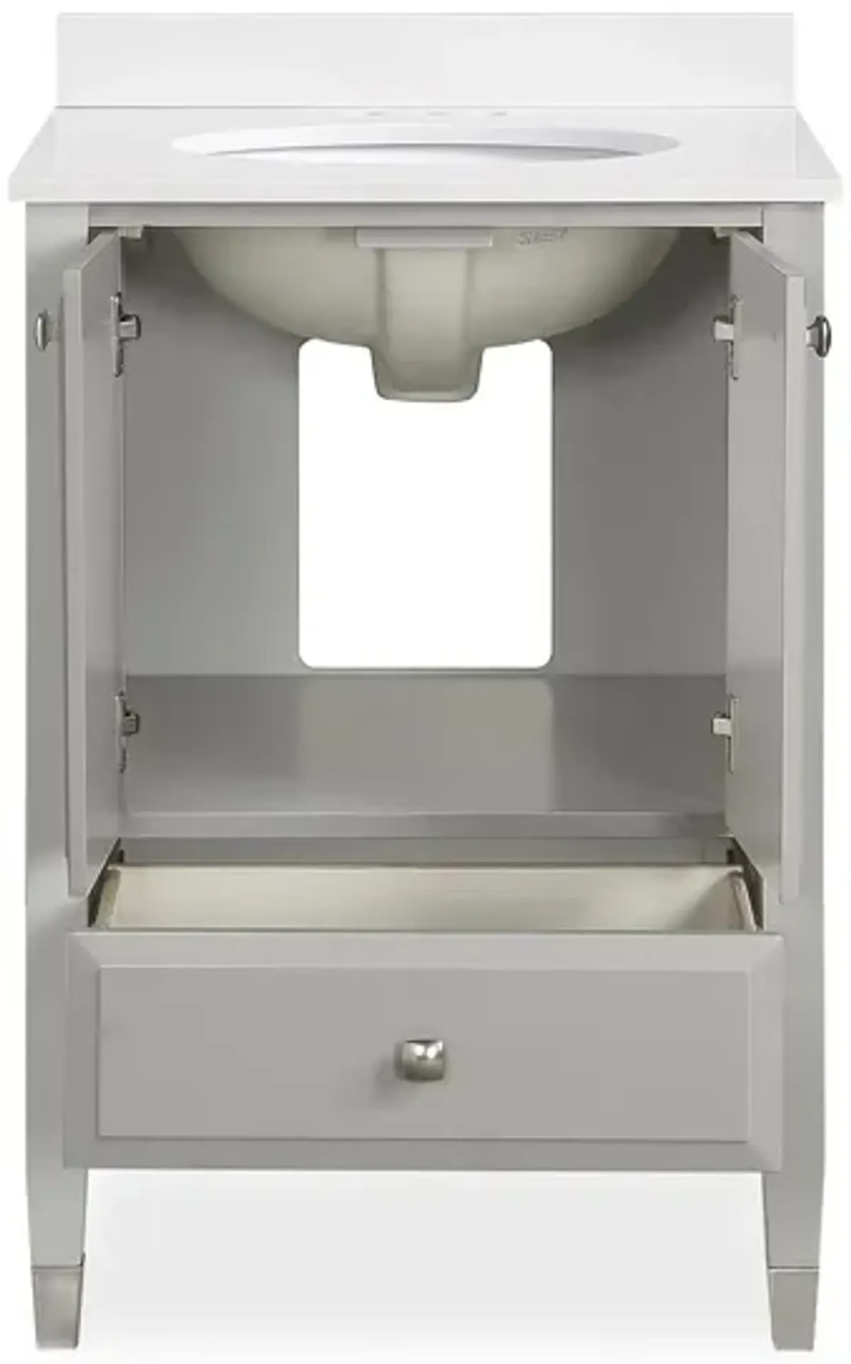 Rawlins 24" Bathroom Vanity in Gray by DOREL HOME FURNISHINGS