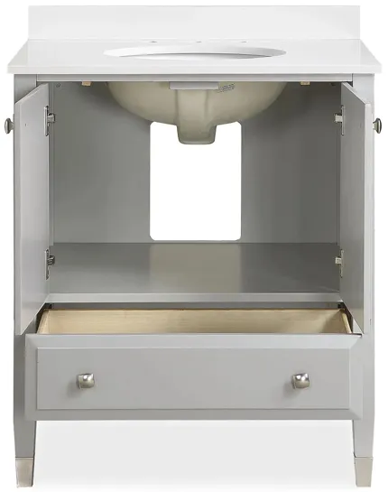 Rawlins 30" Bathroom Vanity in Gray by DOREL HOME FURNISHINGS