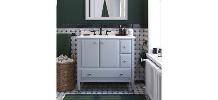 Rawlins 36" Bathroom Vanity in Gray by DOREL HOME FURNISHINGS