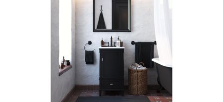 Rosemarie 18" Bathroom Vanity in Black by DOREL HOME FURNISHINGS