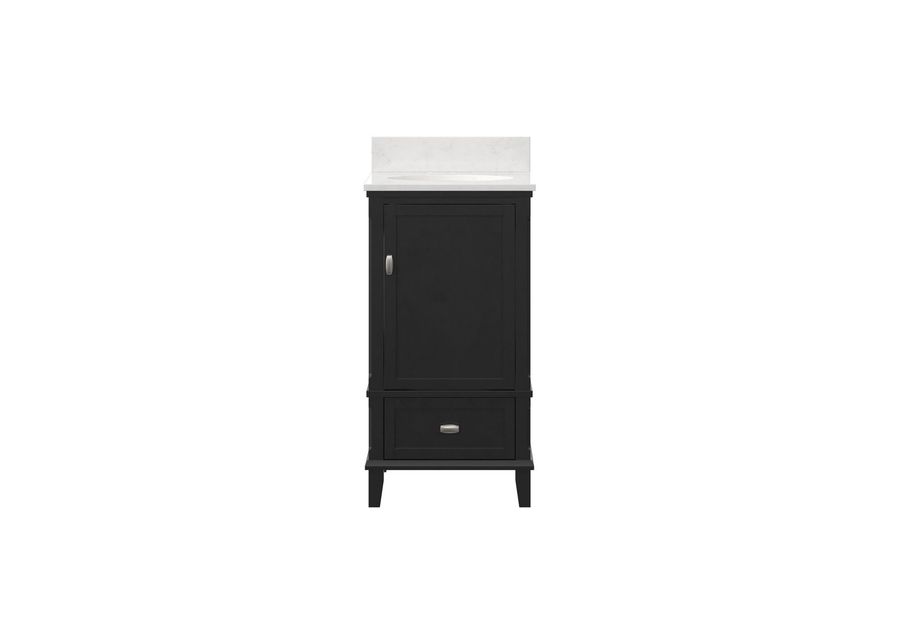 Rosemarie 18" Bathroom Vanity in Black by DOREL HOME FURNISHINGS