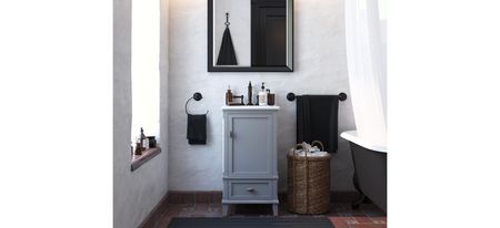 Rosemarie 18" Bathroom Vanity in Gray by DOREL HOME FURNISHINGS