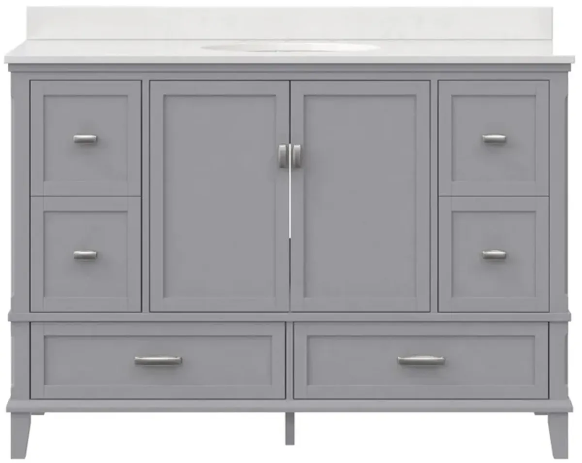 Rosemarie 48" Bathroom Vanity in Gray by DOREL HOME FURNISHINGS