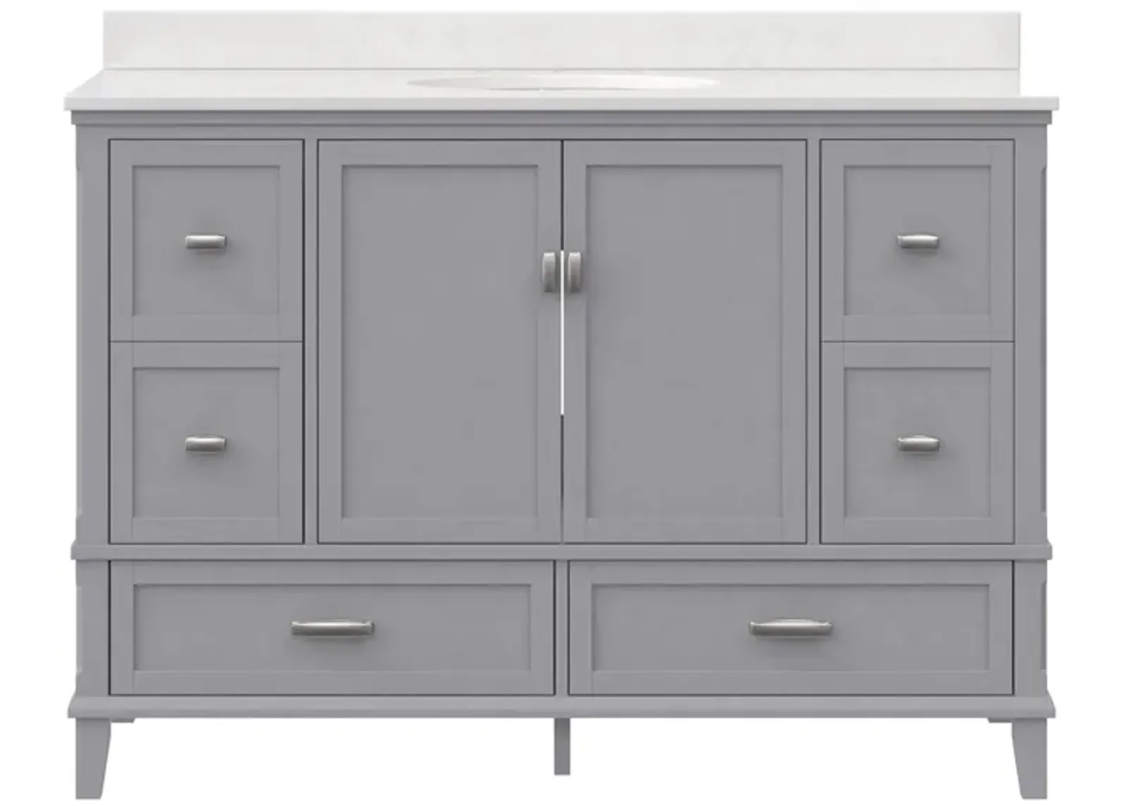 Rosemarie 48" Bathroom Vanity in Gray by DOREL HOME FURNISHINGS