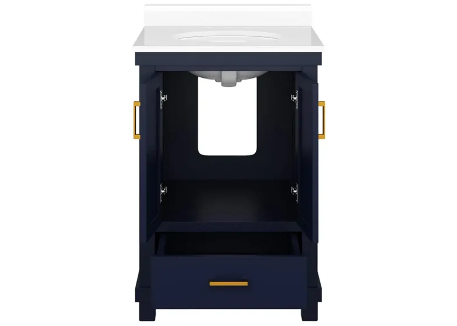 Cowley 24" Bathroom Vanity in Navy by DOREL HOME FURNISHINGS