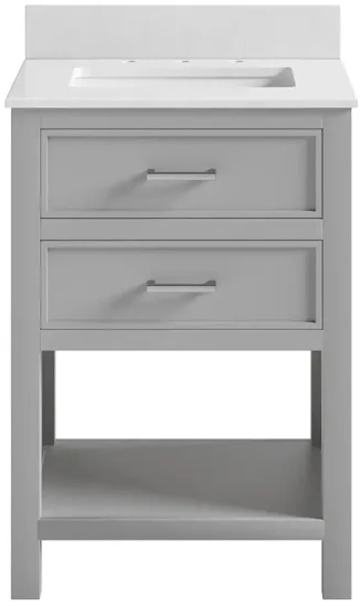 Alabama 24" Bathroom Vanity in Gray by DOREL HOME FURNISHINGS