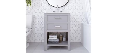 Alabama 24" Bathroom Vanity in Gray by DOREL HOME FURNISHINGS