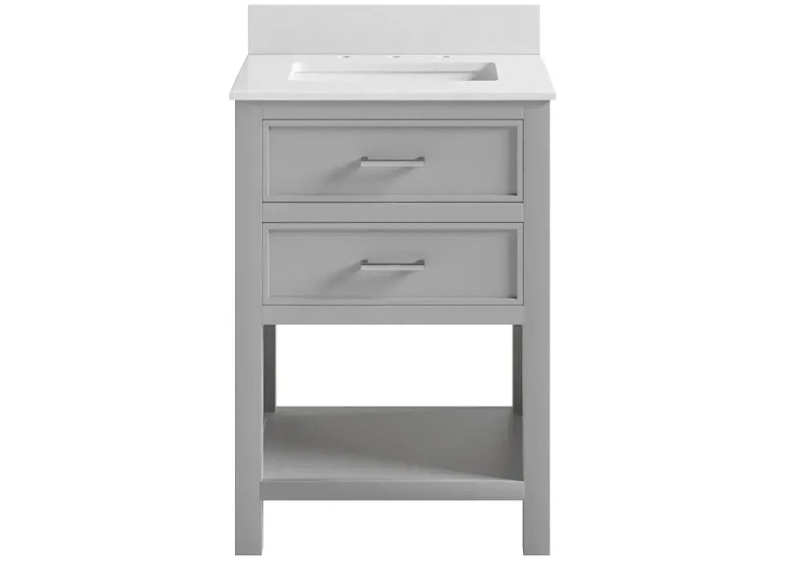 Alabama 24" Bathroom Vanity in Gray by DOREL HOME FURNISHINGS