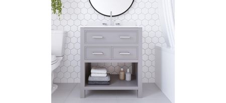 Alabama 30" Bathroom Vanity in Gray by DOREL HOME FURNISHINGS