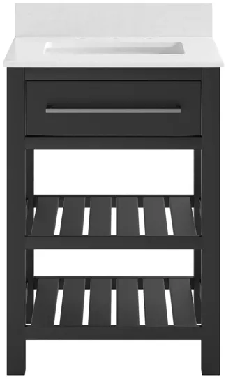 Minneapolis 24" Bathroom Vanity in Black by DOREL HOME FURNISHINGS