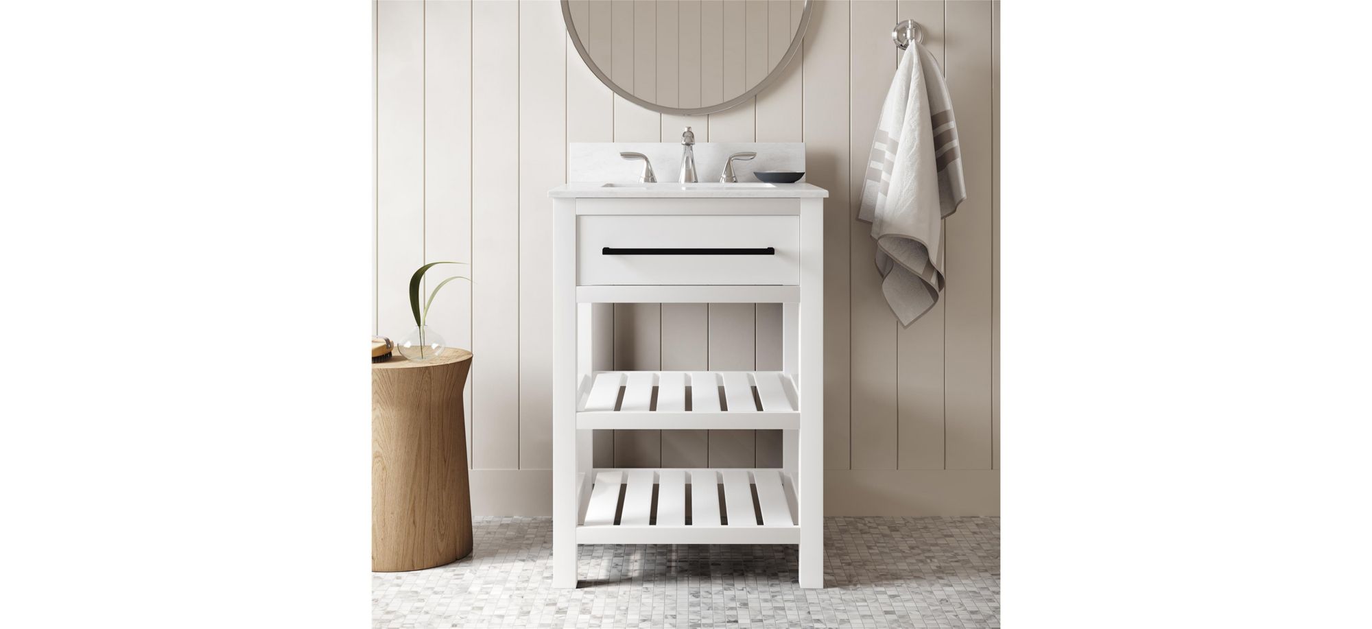 Minneapolis 24" Bathroom Vanity in White by DOREL HOME FURNISHINGS