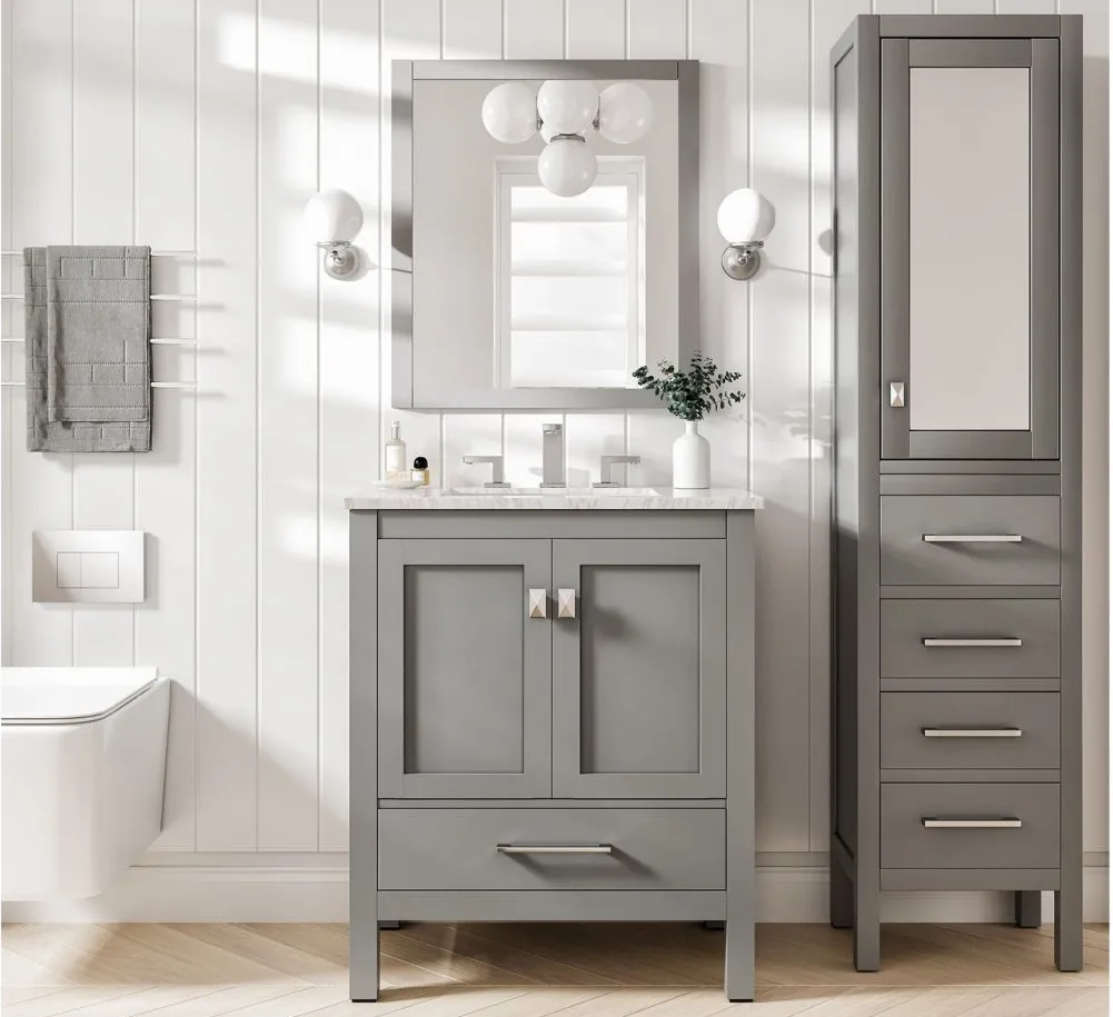 Sydney 24" Bathroom Vanity in Gray by Eviva