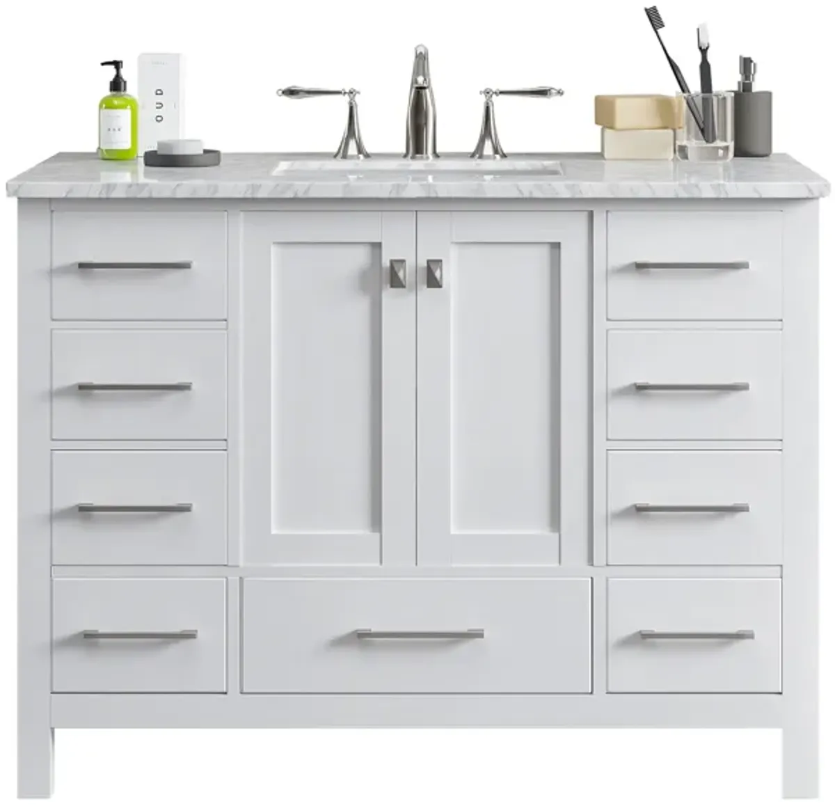 Sydney 42" Bathroom Vanity in White by Eviva