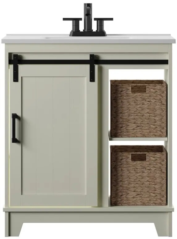 Euclid 30" Bathroom Vanity in White by Twin-Star Intl.