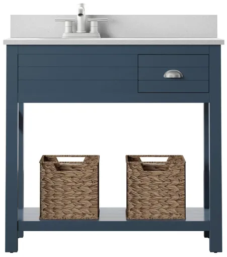 Avon 36" Bathroom Vanity in Fontana Blue by Twin-Star Intl.