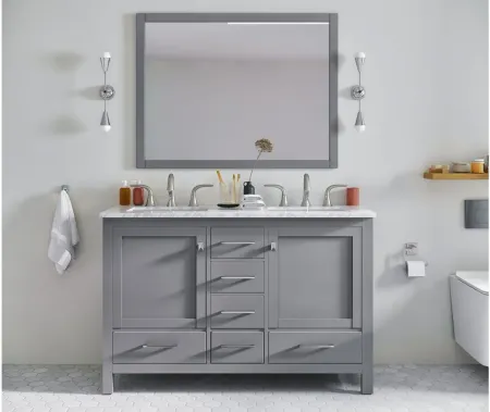 Sydney 48" Double Sink Bathroom Vanity in Gray by Eviva
