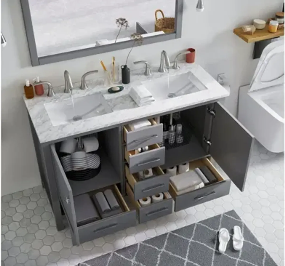 Sydney 48" Double Sink Bathroom Vanity