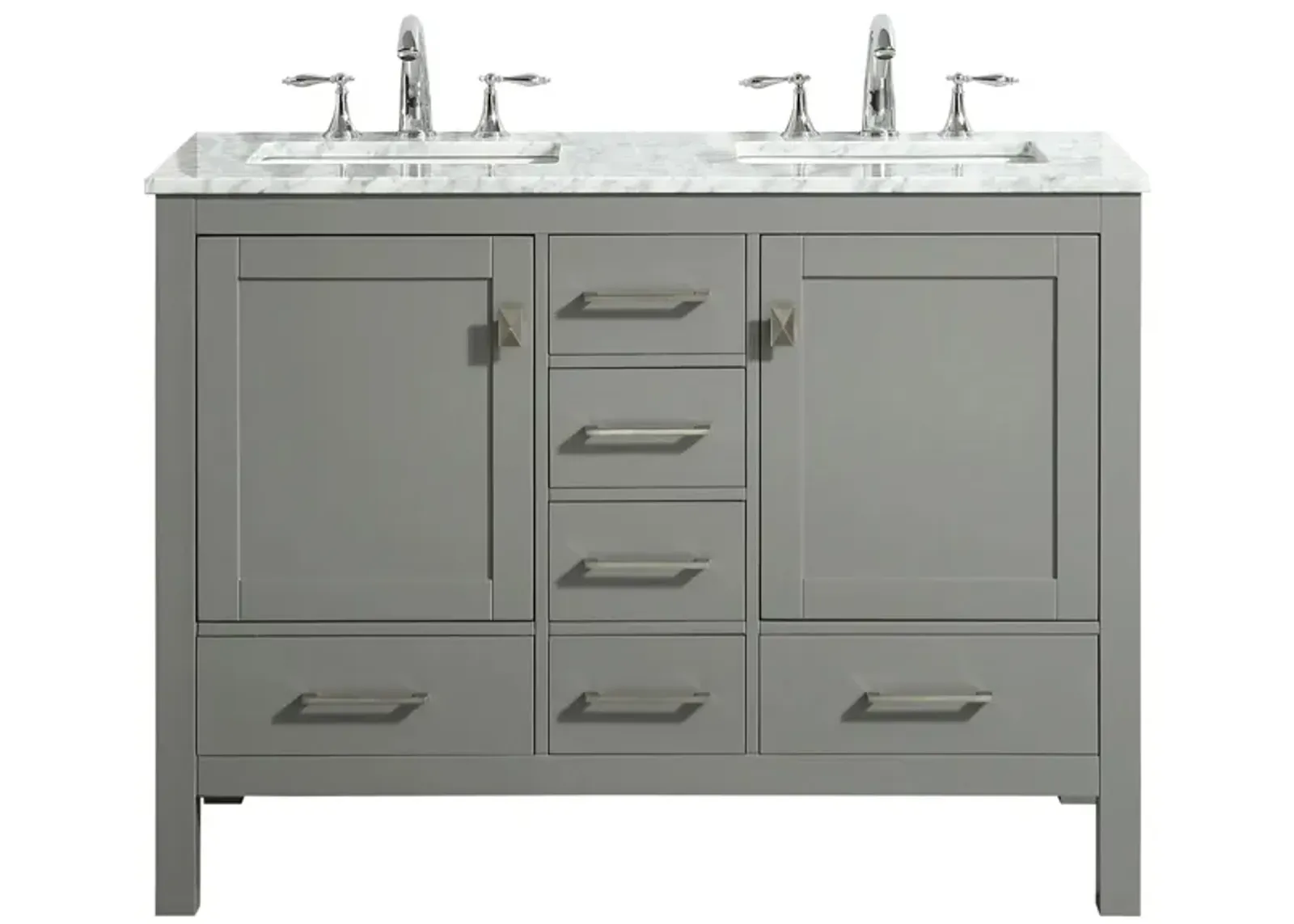 Sydney 48" Double Sink Bathroom Vanity in Gray by Eviva