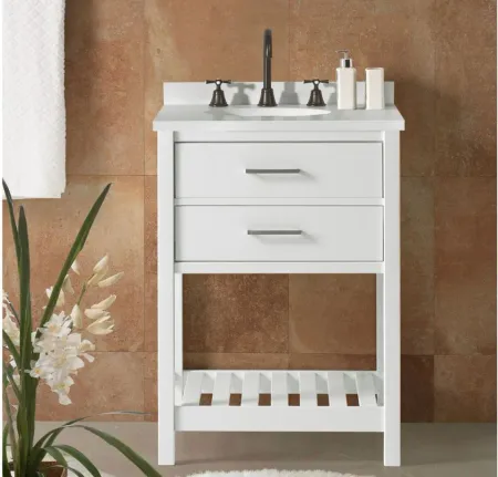 Harrison 24" Vanity Cabinet in White by Bolton Furniture