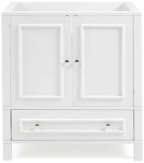 Williamsburg 30" Vanity Cabinet in White by Bolton Furniture