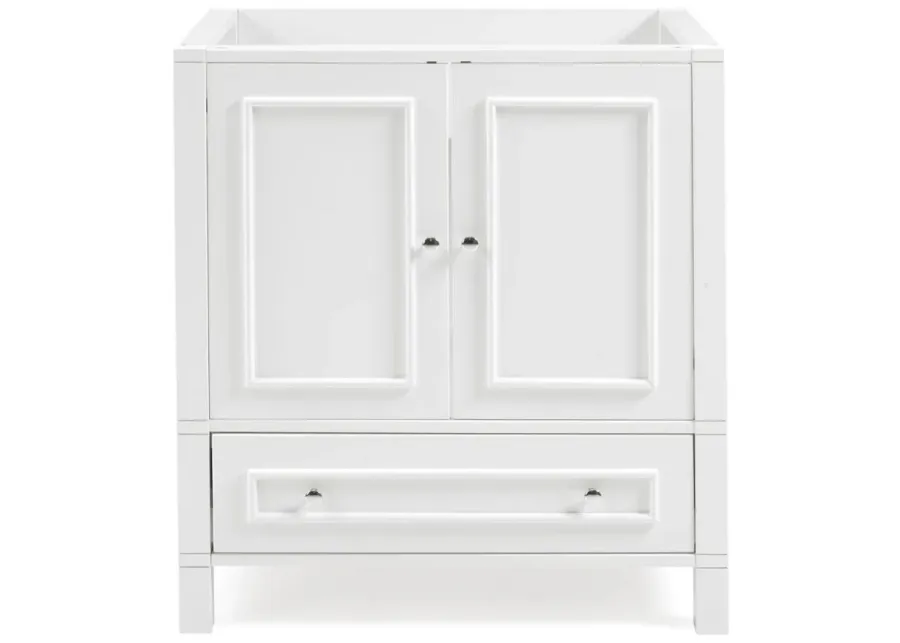 Williamsburg 30" Vanity Cabinet in White by Bolton Furniture