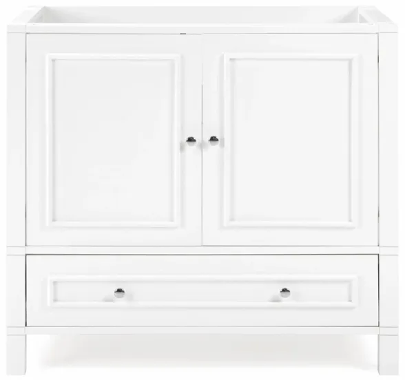 Williamsburg 36" Vanity Cabinet in White by Bolton Furniture