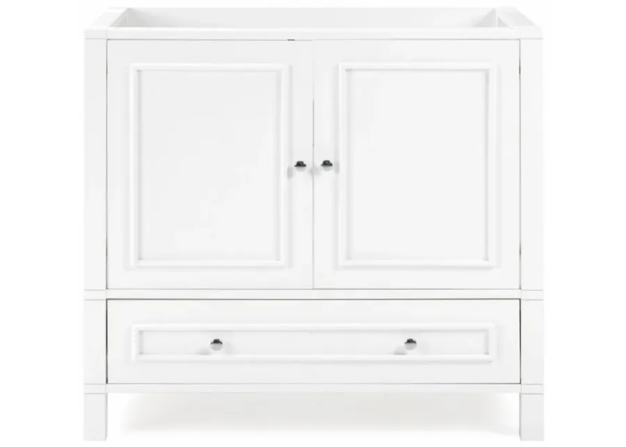 Williamsburg 36" Vanity Cabinet in White by Bolton Furniture