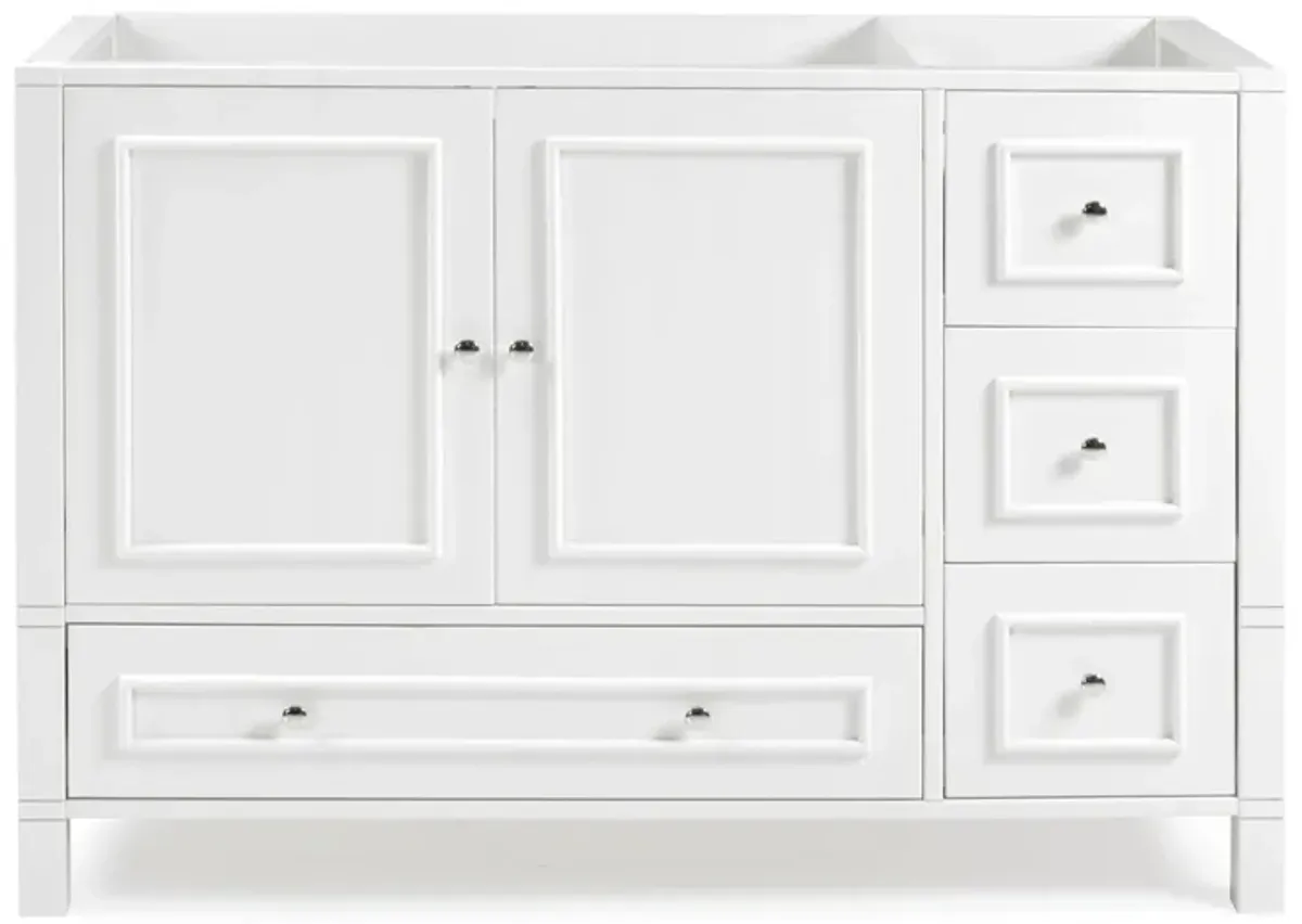 Williamsburg 48" Vanity Cabinet in White by Bolton Furniture