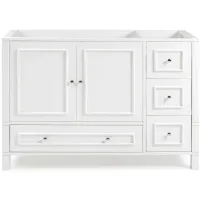 Williamsburg 48" Vanity Cabinet in White by Bolton Furniture