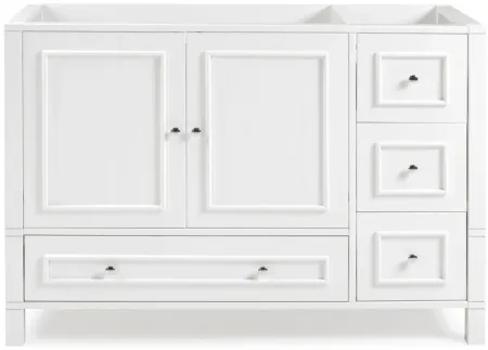 Williamsburg 48" Vanity Cabinet in White by Bolton Furniture