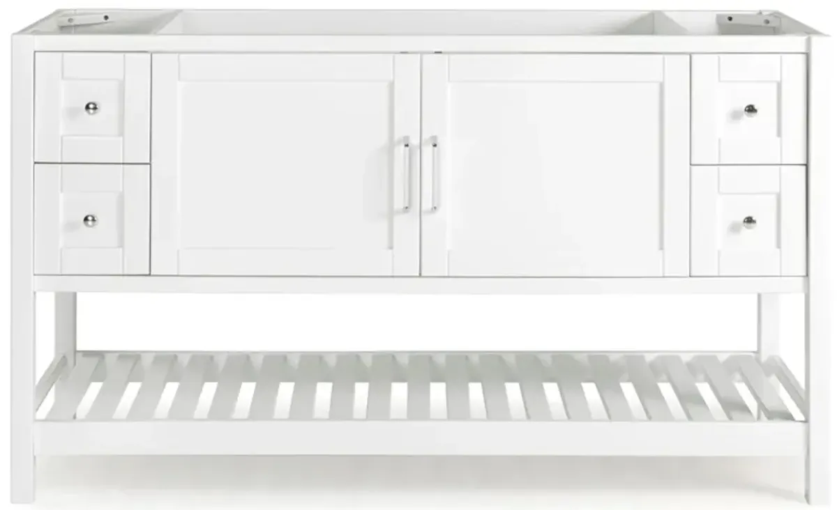 Bennet 60" Vanity Cabinet in White by Bolton Furniture