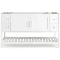 Bennet 60" Vanity Cabinet in White by Bolton Furniture