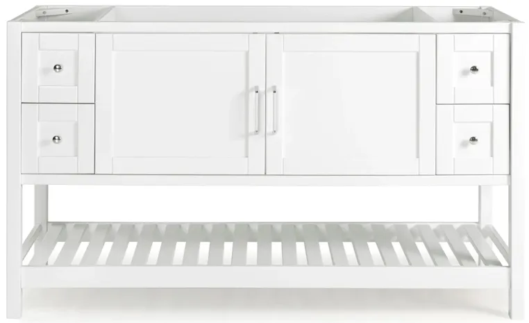 Bennet 60" Vanity Cabinet in White by Bolton Furniture