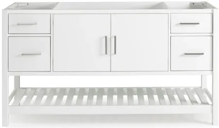 Harrison 60" Vanity Cabinet in White by Bolton Furniture