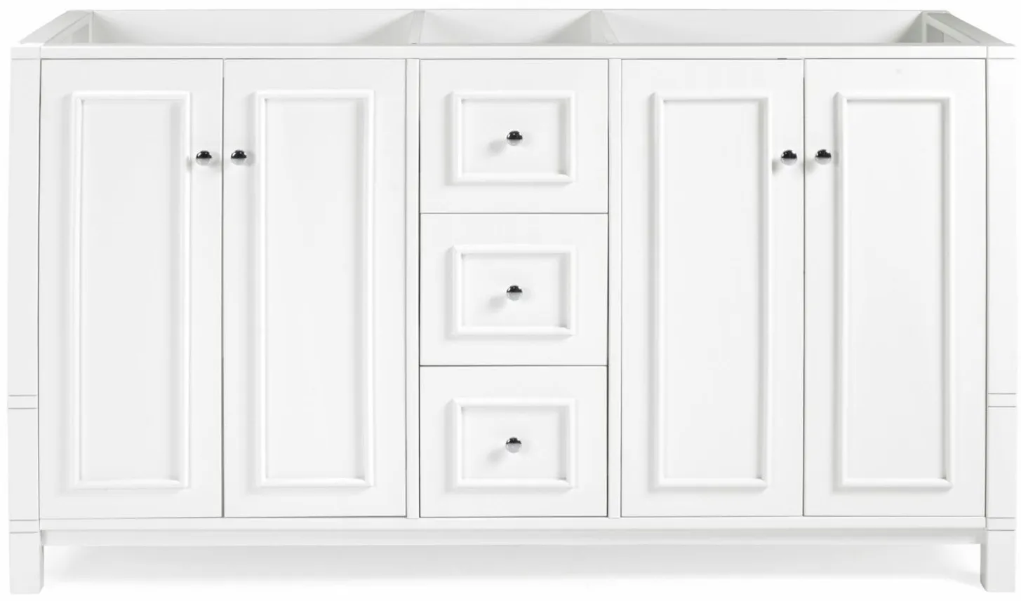 Williamsburg 60" Vanity Cabinet in White by Bolton Furniture