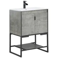 Scarsdale 24" Bathroom Sink Vanity in Concrete Gray by Manhattan Comfort
