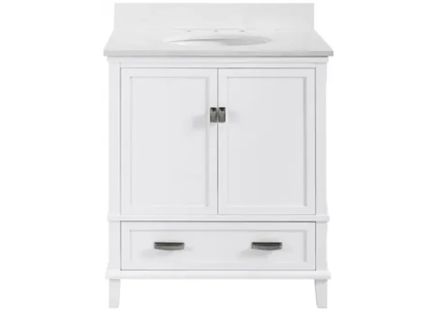 Rosemarie 30" Bathroom Vanity in White by DOREL HOME FURNISHINGS