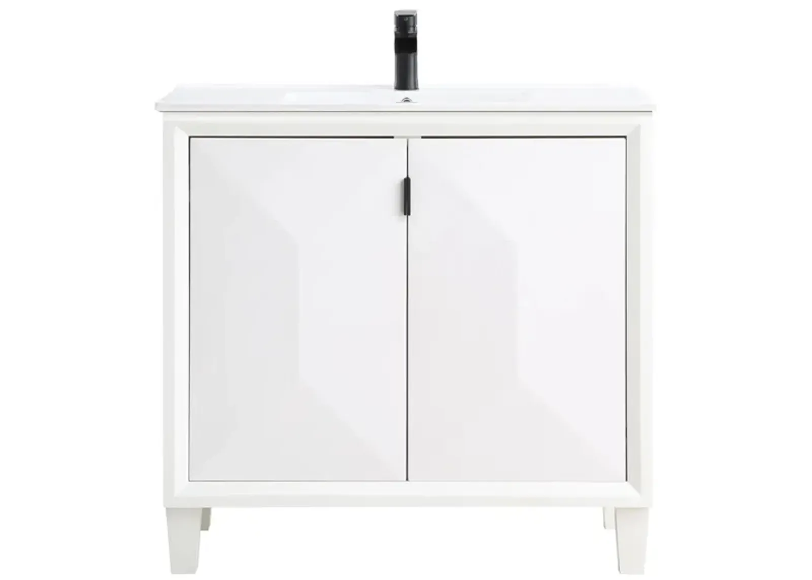 Hyde 36" Bathroom Sink Vanity in White by Manhattan Comfort