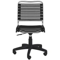 Allison Armless Bungie Office Chair in Black by EuroStyle
